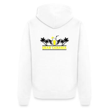 Gran Canaria - Unisex Premium Organic Zip Hoodie - white - Back - Thijin (182cm)