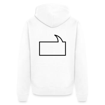 Sprechblase - Unisex Premium Bio Zip Hoodie - Weiß - Hinten - Thijin (182cm)