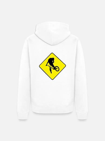 SignBMX - Veste à capuche bio Premium Unisexe - blanc