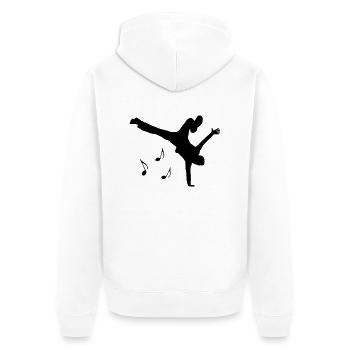 mouvement de danse - Veste à capuche bio Premium Unisexe - blanc - Dos - Thijin (182cm)