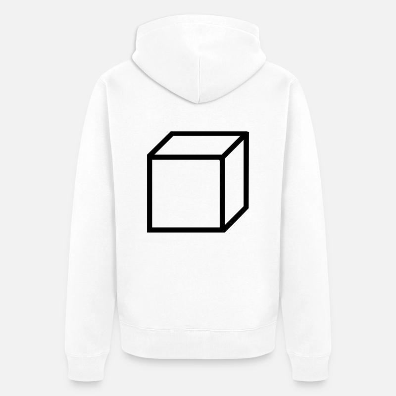 cube - Veste à capuche bio Premium Unisexe - blanc