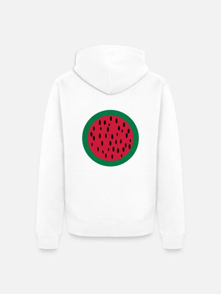 melone - Unisex Premium Bio Zip Hoodie - Weiß