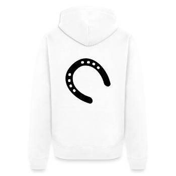 footprints horse - Unisex Premium Organic Zip Hoodie - white - Back - Thijin (182cm)