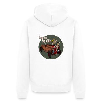 American Way of Life - Veste à capuche bio Premium Unisexe - blanc - Dos - Thijin (182cm)