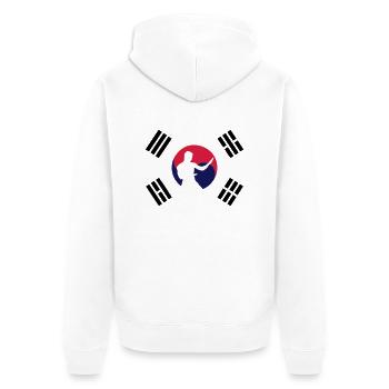 taekwondo - Veste à capuche bio Premium Unisexe - blanc - Dos - Thijin (182cm)