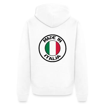 made in ITALIA - Veste à capuche bio Premium Unisexe - blanc - Dos - Thijin (182cm)