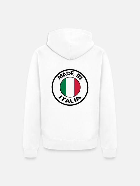 made in ITALIA - Unisex Premium Bio Zip Hoodie - Weiß