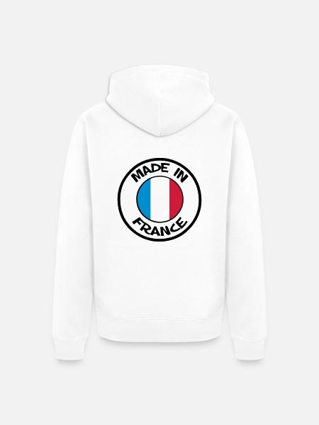 made in France - Unisex Premium Bio Zip Hoodie - Weiß