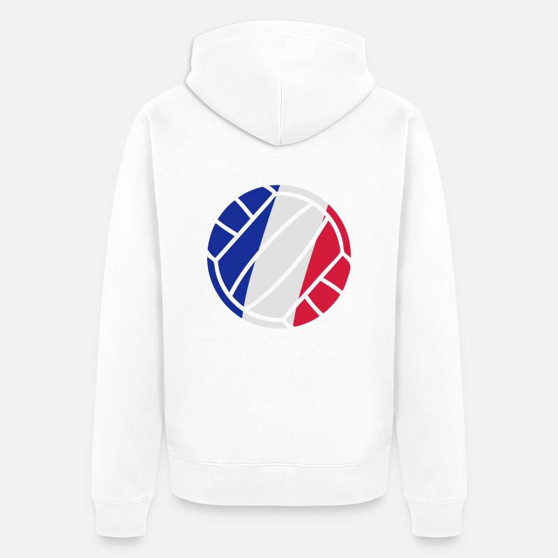 balle de volley-ball - Veste à capuche bio Premium Unisexe - blanc