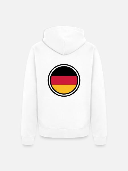 germany - Unisex Premium Organic Zip Hoodie - white