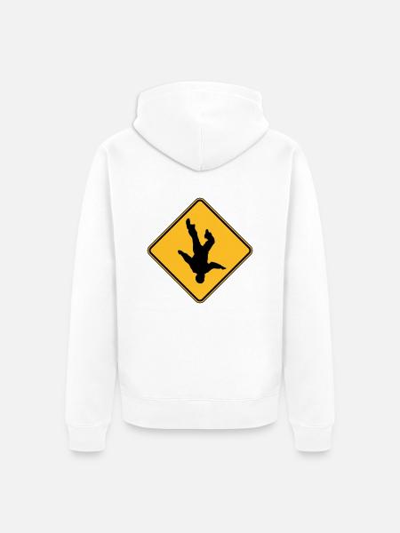 ROAD SIGN Skydive - Veste à capuche bio Premium Unisexe - blanc