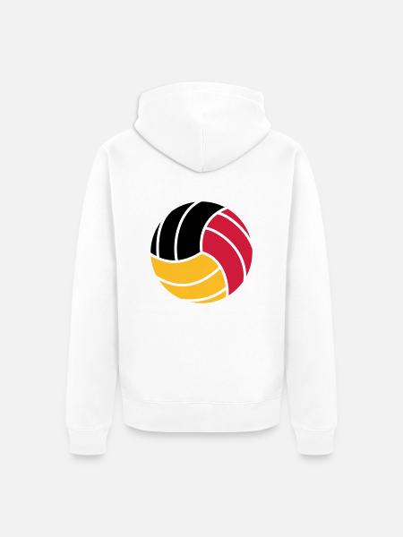 Volleyball 3c - Unisex Premium Bio Zip Hoodie - Weiß