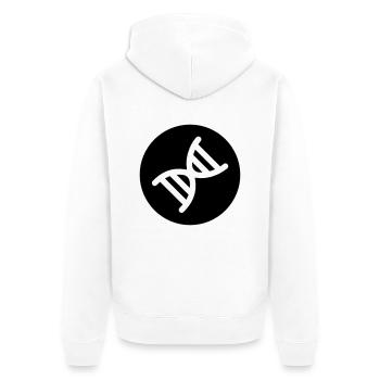 DNA Doppelhelix - Unisex Premium Bio Zip Hoodie - Weiß - Hinten - Thijin (182cm)