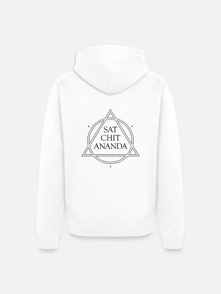 SAT CHIT ANANDA vector - Unisex Premium Bio Zip Hoodie - Weiß