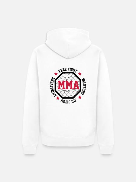 MMA - Unisex Premium Bio Zip Hoodie - Weiß