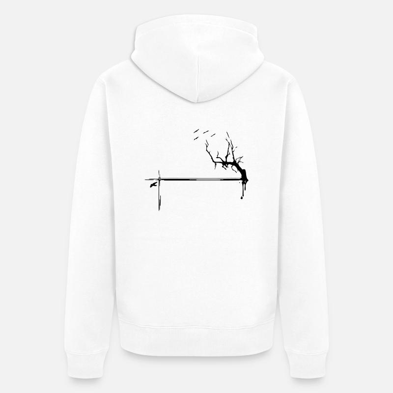 bird - Unisex Premium Bio Zip Hoodie - Weiß
