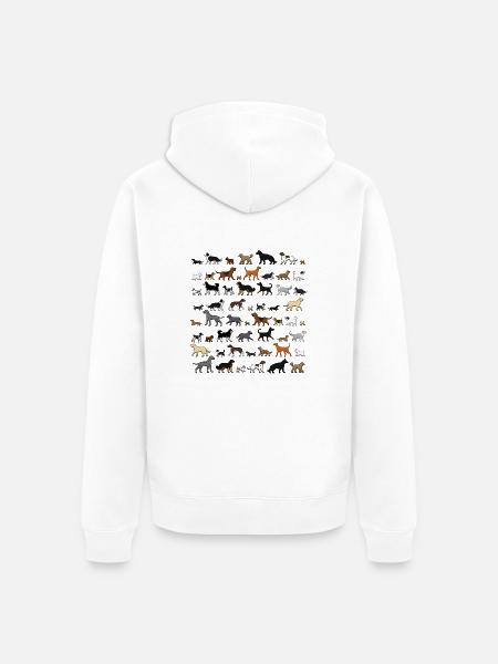 Viele Hunde gehen 2 - Unisex Premium Bio Zip Hoodie - Weiß