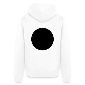 Kreis - Unisex Premium Bio Zip Hoodie - Weiß - Hinten - Thijin (182cm)