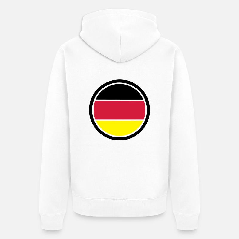 Deutschland Emblem - Unisex Premium Bio Zip Hoodie - Weiß