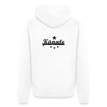 Käpsele - Unisex Premium Bio Zip Hoodie - Weiß - Hinten - Thijin (182cm)