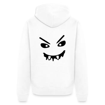 vampir - Unisex Premium Bio Zip Hoodie - Weiß - Hinten - Thijin (182cm)