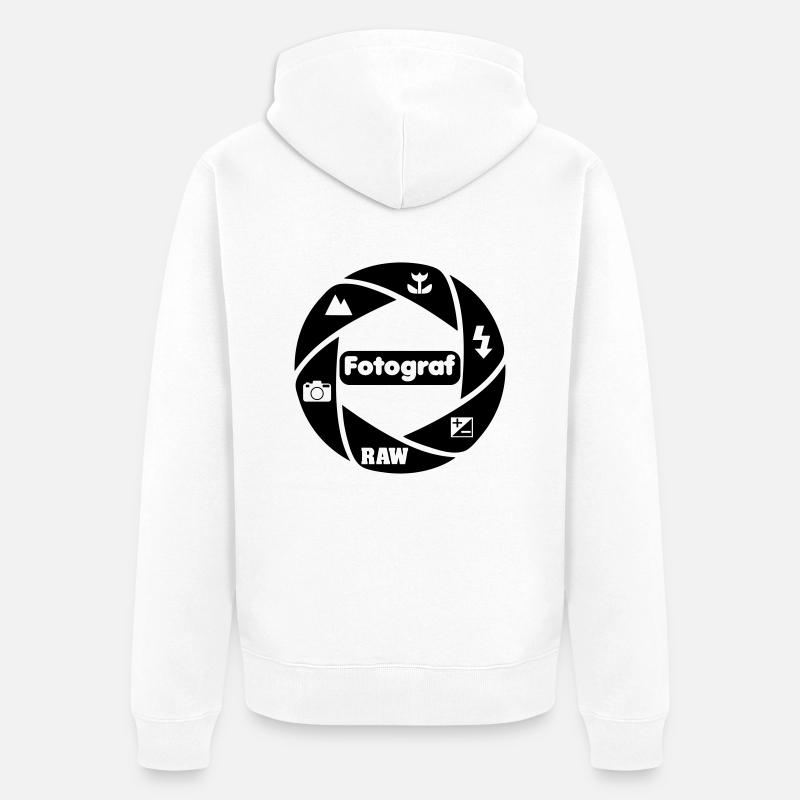 Fotograf - Unisex Premium Bio Zip Hoodie - Weiß