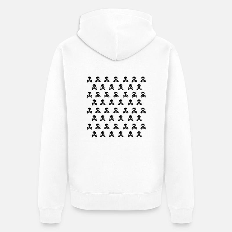Emo Skull - Veste à capuche bio Premium Unisexe - blanc