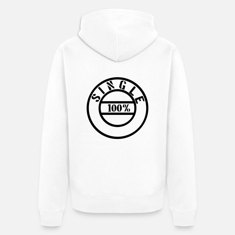 Single - Unisex Premium Bio Zip Hoodie - Weiß