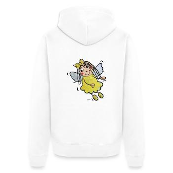 Schutzengel Luna - Unisex Premium Bio Zip Hoodie - Weiß - Hinten - Thijin (182cm)