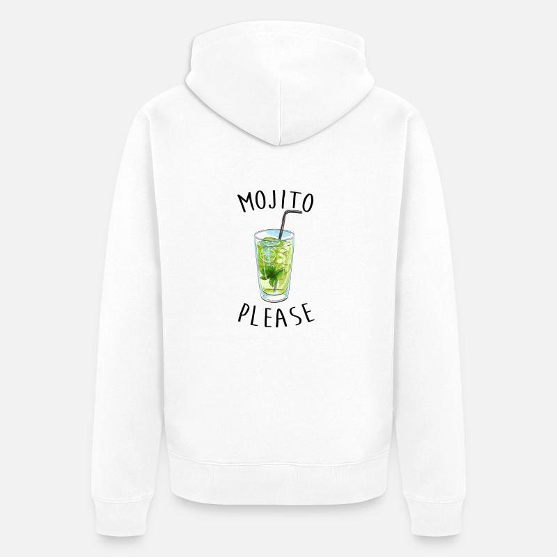 MOJITO PLEASE - Veste à capuche bio Premium Unisexe - blanc