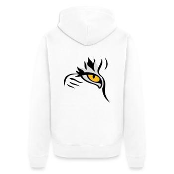 Œil-Lynx - Veste à capuche bio Premium Unisexe - blanc - Dos - Thijin (182cm)