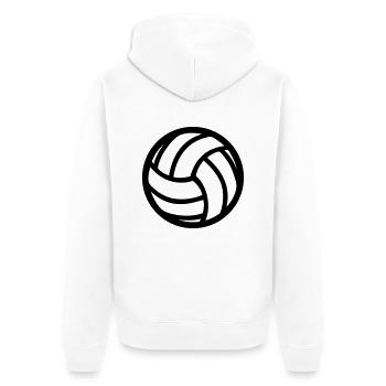 volleyball - Unisex Premium Organic Zip Hoodie - white - Back - Thijin (182cm)