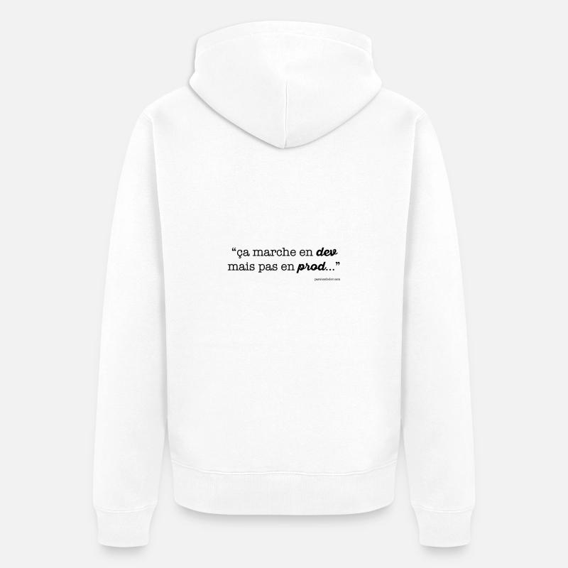 ça marche en dev... - Veste à capuche bio Premium Unisexe - blanc