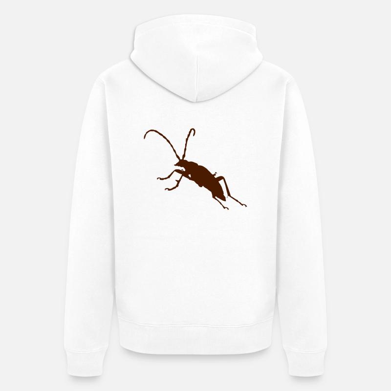 Käfer Bug - Unisex Premium Bio Zip Hoodie - Weiß