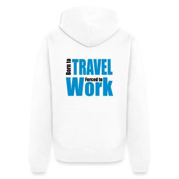 voyage - Veste à capuche bio Premium Unisexe - blanc - Dos - Thijin (182cm)