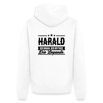 Man Myth Legend Harald - Veste à capuche bio Premium Unisexe - blanc - Dos - Thijin (182cm)