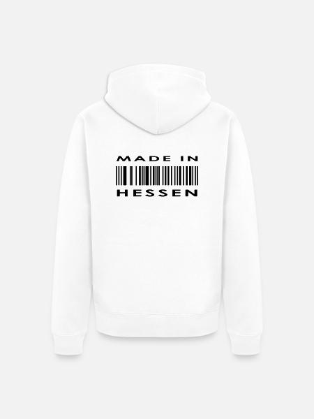 Made in Hessen - Unisex Premium Organic Zip Hoodie - white