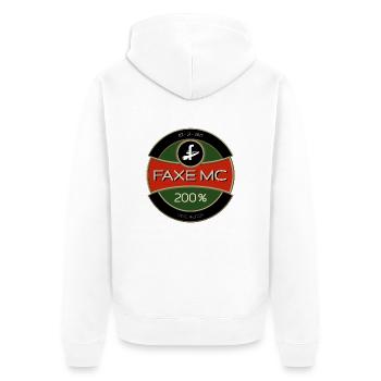 200_shirt_2 - Unisex Premium Bio Zip Hoodie - Weiß - Hinten - Thijin (182cm)