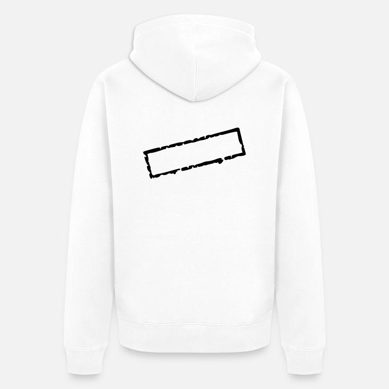 stamp_I_vec_1 fr - Veste à capuche bio Premium Unisexe - blanc