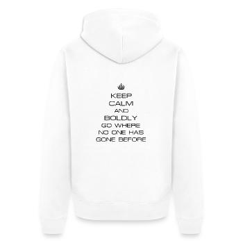 Keep calm Star Trek - Unisex Premium Bio Zip Hoodie - Weiß - Hinten - Thijin (182cm)