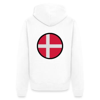 Marqué par le Danemark - Veste à capuche bio Premium Unisexe - blanc - Dos - Thijin (182cm)