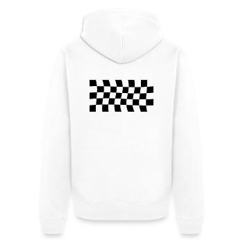 Racing flag - Unisex Premium Organic Zip Hoodie - white - Back - Thijin (182cm)