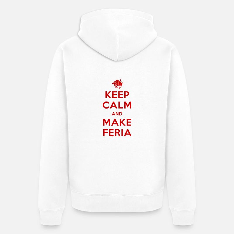 Tshirt 1 Keep Calm - Veste à capuche bio Premium Unisexe - blanc