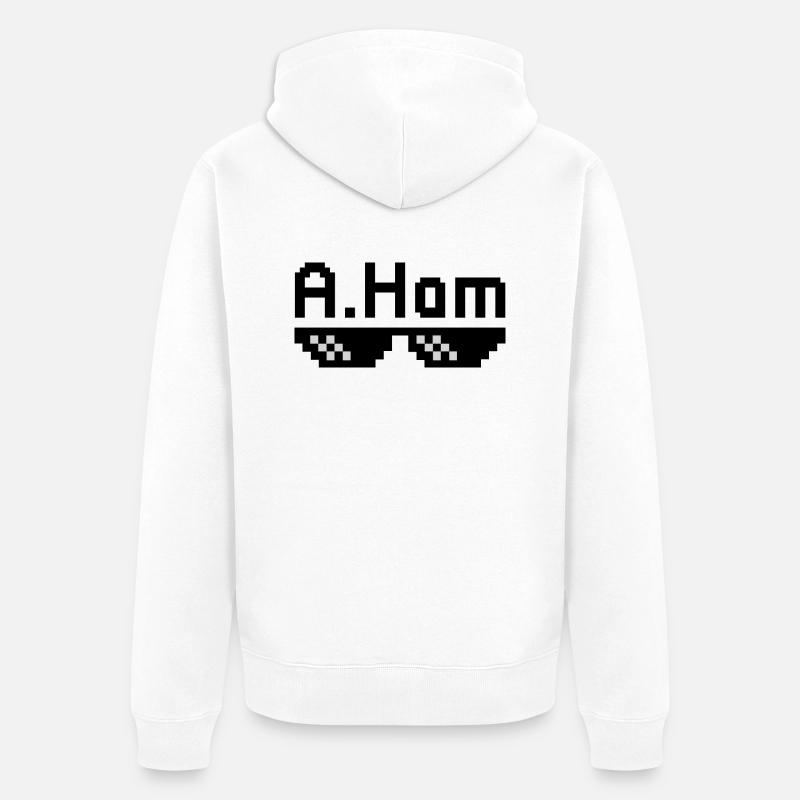 A. Ham - Veste à capuche bio Premium Unisexe - blanc