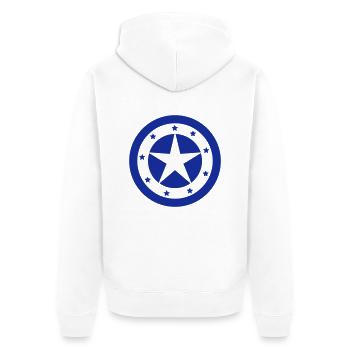 Stern / stars (texas, 1c) - Unisex Premium Organic Zip Hoodie - white - Back - Thijin (182cm)