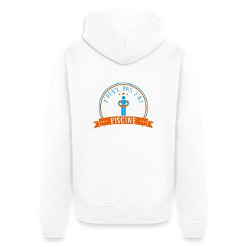 J'peux pas j'ai piscine - Veste à capuche bio Premium Unisexe - blanc - Dos - Thijin (182cm)