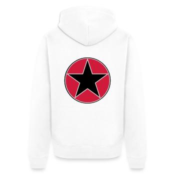 star circ_vec_3 - Unisex Premium Organic Zip Hoodie - white - Back - Thijin (182cm)