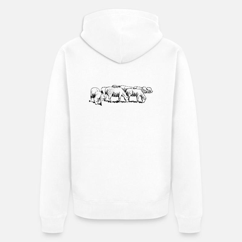 sheep25 - Veste à capuche bio Premium Unisexe - blanc