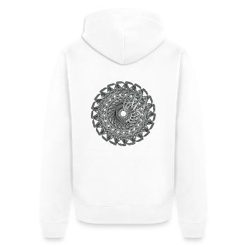 Original Circle - Unisex Premium Organic Zip Hoodie - white - Back - Thijin (182cm)