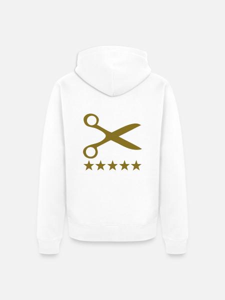schere deluxe - Unisex Premium Bio Zip Hoodie - Weiß
